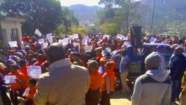 The teachers led by the Swaziland National Teachers Association staged a demonstration and handed over a petition to the government.
