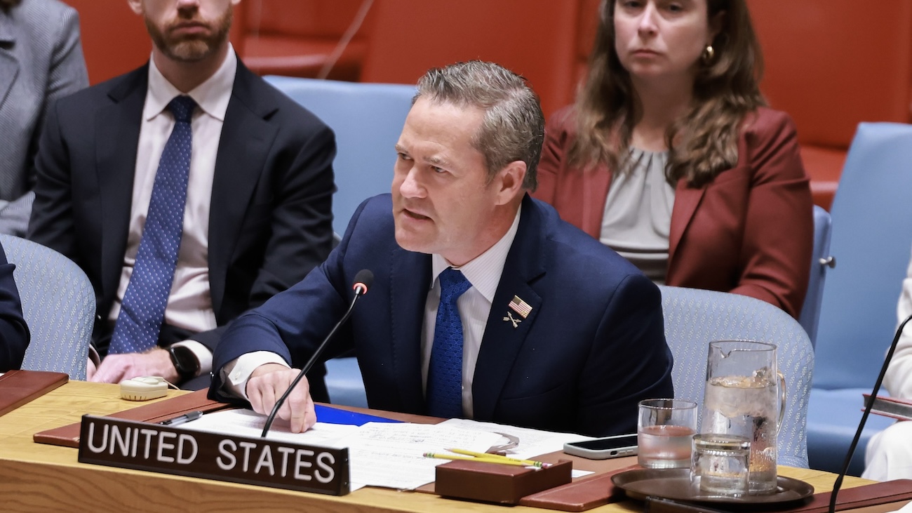 US Ambassador to the United Nations Mike Waltz speaking at a UNSC session. Photo: Mike Waltz / X