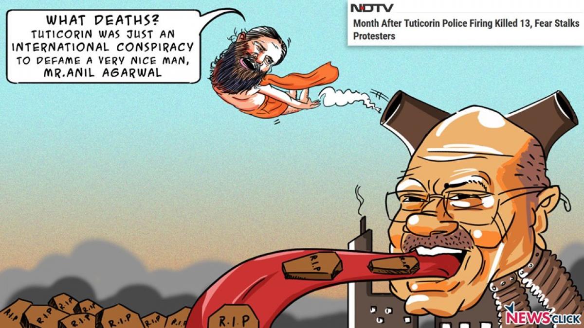 Baba Ramdev backs Sterlite. 'Foreign Conspirators' behind protest Baba Ramdev backs Sterlite. 'Foreign Conspirators' behind protest