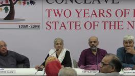 Githa Hariharan, Apoorvanand, Ashok Vajpeyi and Satyajit Rath as panelists