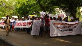 Students protest at IIT-Bombay against fee hike