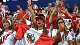 Peru football team fans at FIFA World Cup,