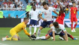 England football team vs Belgium football team at FIFA World Cup