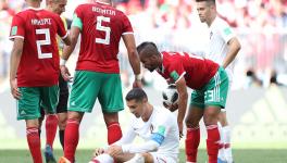Portugal's Cristiano Ronaldo vs Morocco at FIFA World Cup