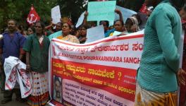Protest by Bruhat Bengaluru Mahanagara Palike (BBMP) Civic Workers