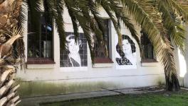 The torture centre is now a museum, a memorial to those dark times. The grounds are green on this spring day, the sun bright, the buildings covered with large pictures of some of those who were tortured here and thrown into the sea.