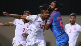 Sandesh Jhingan of Indian football team at AFC Asian Cup match vs Bahrain