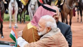 Narendra Modi with Saudi Prince Mohammad Bin Salman