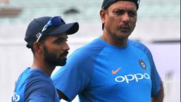 Indian cricket team batsman Ajinkya Rahane and coach Ravi Shastri