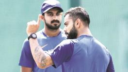 Vijay Shankar with Indian cricket team skipper Virat Kohli