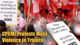CPI(M) protests violence in Tripura by the BJP/RSS
