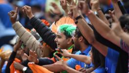 Indian cricket team fans at the 2019 ICC World Cup in England