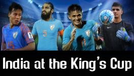 Indian football team at the King's Cup in Thailand