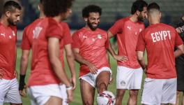 Mo Salah trains with Egypt football team teammates ahead of their Africa Cup of Nations (AFCON 2019) match against Zimbabwe. 