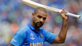 Indian cricket team's Shikhar Dhawan at the ICC World Cup 2019