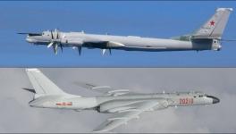 Russian Tu-95 MS (above) & Chinese Xian H-6 strategic bombers. 
