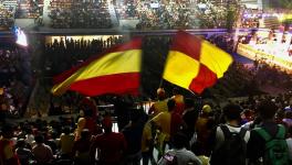 East Bengal fans during the Indian football club's centenary celebrations in Kolkata
