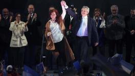 Cristina Fernández de Kirchner and Alberto Fernández celebrate their victory in the primary elections in Argentina.