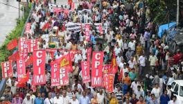 Left unity hold protest rally in Kolkata on Wednesday against the abolition of Article 370 and bifurcation of Jammu and Kashmir  94