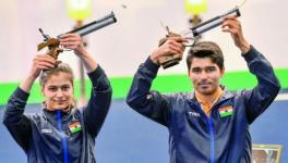 Indian shooters Manu Bhaker and Saurabh Chaudhary at ISSF World Cup shooting in Rio