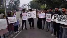 AMU students protest over suicide of IIT-M student, Fathima.