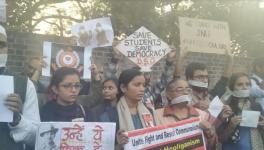 Members of ABVP Interrupt Protest Against Violence in JNU in Ahmedabad