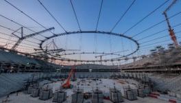 Three staff members who work for an SC Contractor on the Al-Thumama Stadium (in picture) project have tested positive for COVID-19