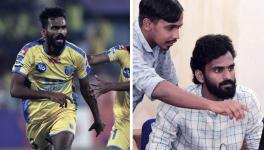 Indian footballer CK Vineeth working as volunteer in Covid-19 efforts in Kerala.