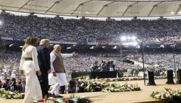 Donald Trump and Narendra Modi at the Motera cricket stadium in Ahmedabad