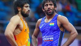 Indian wrestlers Ravi Dahiya and Bajrang Punia