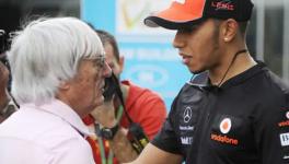 Bernie Ecclestone and Lewis Hamilton