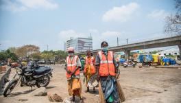 Sanitation workers in Chennai during COVID-19