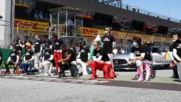 F1 drivers take a knee in protest against racism at the Austrian Grand Prix
