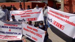 Protest against New Media Policy 2020 in Kashmir