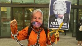 Around a dozen people gathered outside the Westminster Magistrates Court on August 14 to demand Assange's immediate release and to oppose his possible extradition.