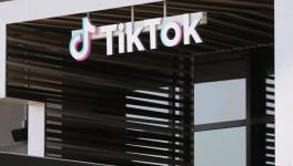 TikTok logo on display, Culver City, California, Aug 27, 2020  