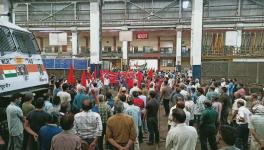 Railway employees protest