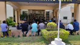 Hyderabad University Students Gherao Admin Block Demanding Scrapping of Development Fees