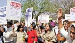 DUTA Protests at VC Office Against 'Pattern of Assistance'; to Continue DU Shutdown