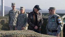 Then-Vice President Joe Biden visits U.S. troops occupying Korea in 2013. Credit — U.S. Army/Sgt. Brian Gibbon