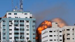Israel Air Strike in Gaza Flattens Building with AP, Al Jazeera, Other Media