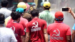 red volunteers ta santization work at baharampur