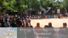 People waiting for COVID-19 vaccine in Trichy