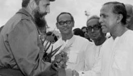 Jyoti basu with Fidel Castro