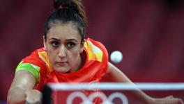 Manika Batra at Tokyo Olympics table tennis event
