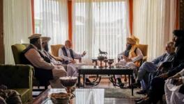 Top Taliban leader from the Haqqani Network called on former Afghan President Hamid Karzai with a delegation to discuss the formation of an inclusive government, Kabul, August 18, 2021 