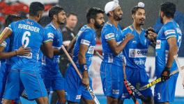 Indian hockey team players vs Great Britain at Tokyo Olympics