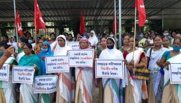 Scheme Workers Protest in Assam