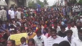 Bethel Nagar residents protesting against possible eviction. Image courtesy: Arul