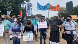 A demonstration held outside the White House in Washington DC, on the Indigenous Peoples’ Day, on October 11. Photo: Indigenous Environmental Network/Twitter